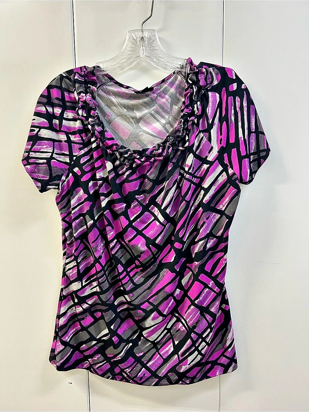 east5th Abstract Print Short Sleeve Top Size Medium